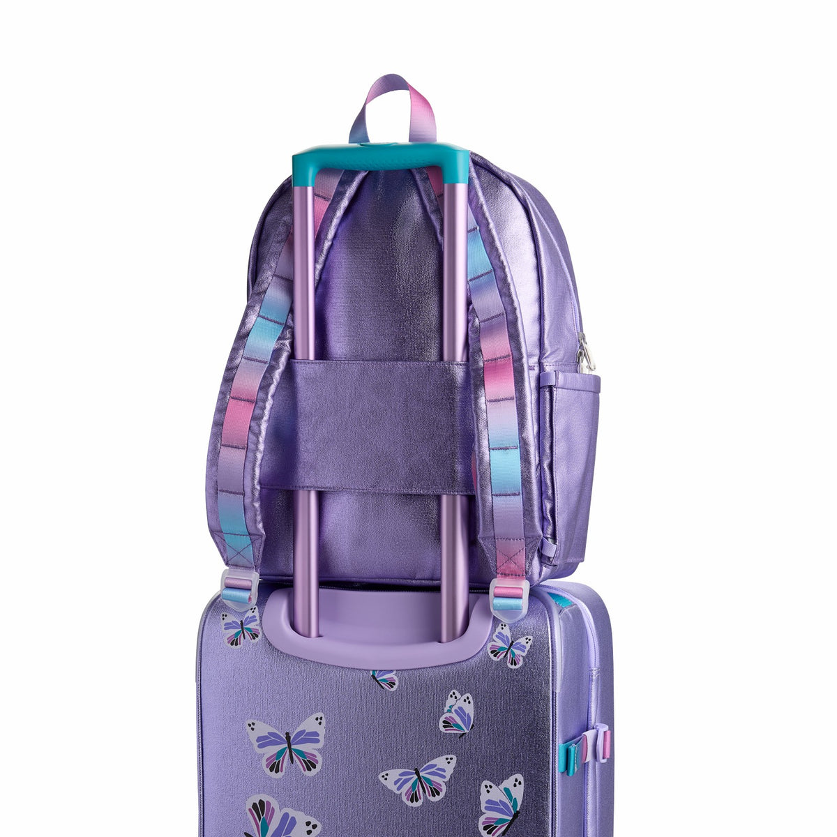 Logan Suitcase Metallic Butterfly