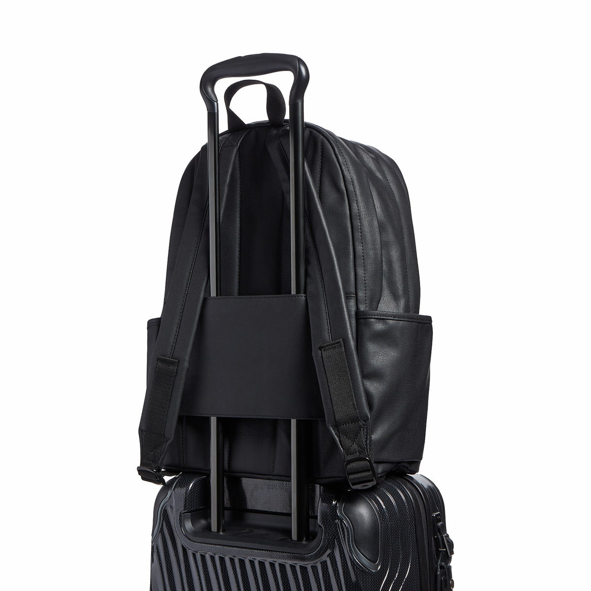 Kane Double Pocket Large Backpack Coated Canvas Black
