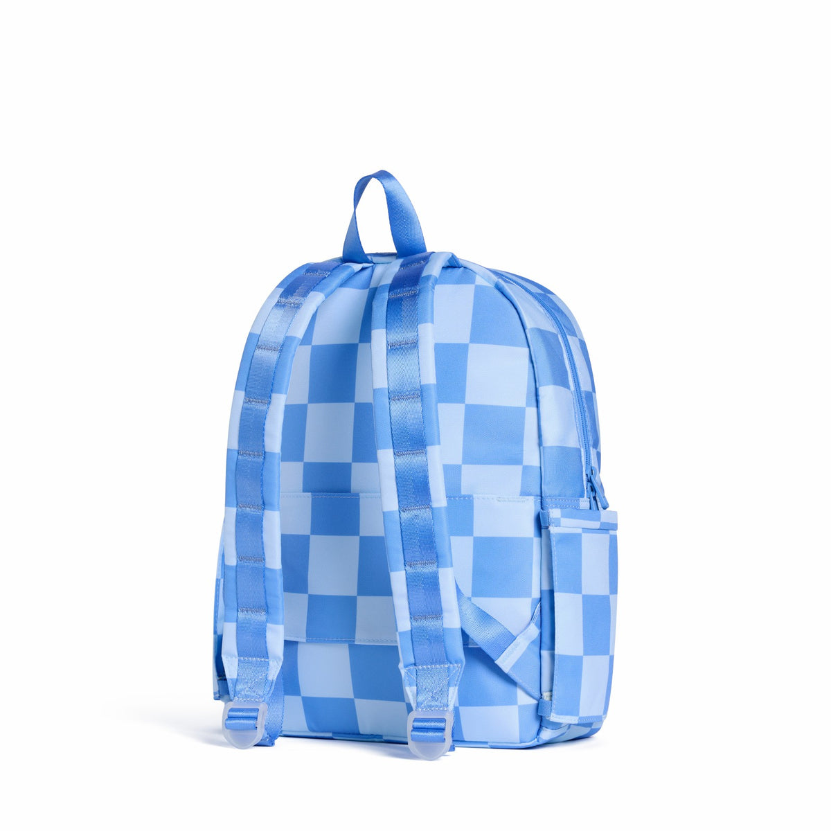 Kane Kids Travel Backpack Charms Blue Checkerboard