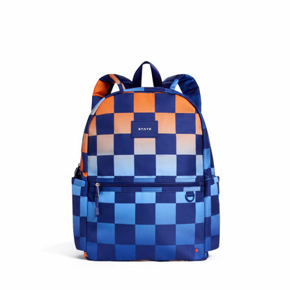Kane Double Pocket Backpack Recycled Polycanvas Gradient Checkerboard