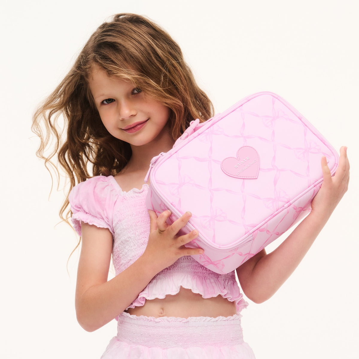 STATE x LoveShackFancy Rodgers Lunch Box Baby Bow / Pink Peppermint