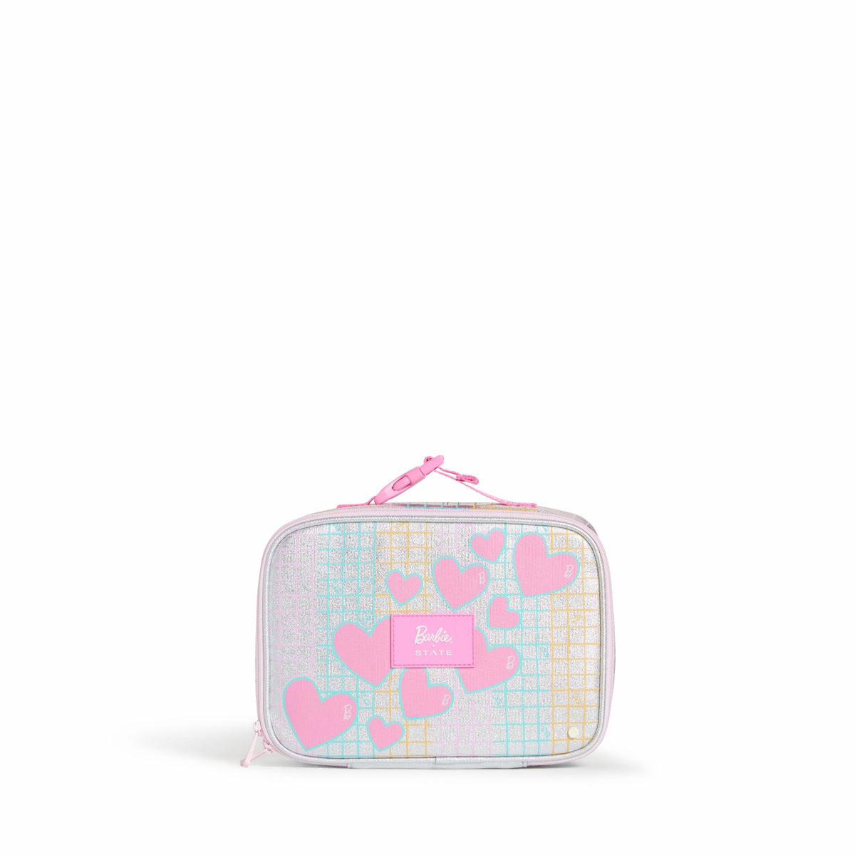STATE x Barbie™ Rodgers Lunch Box Barbie Multi Grid & Hearts