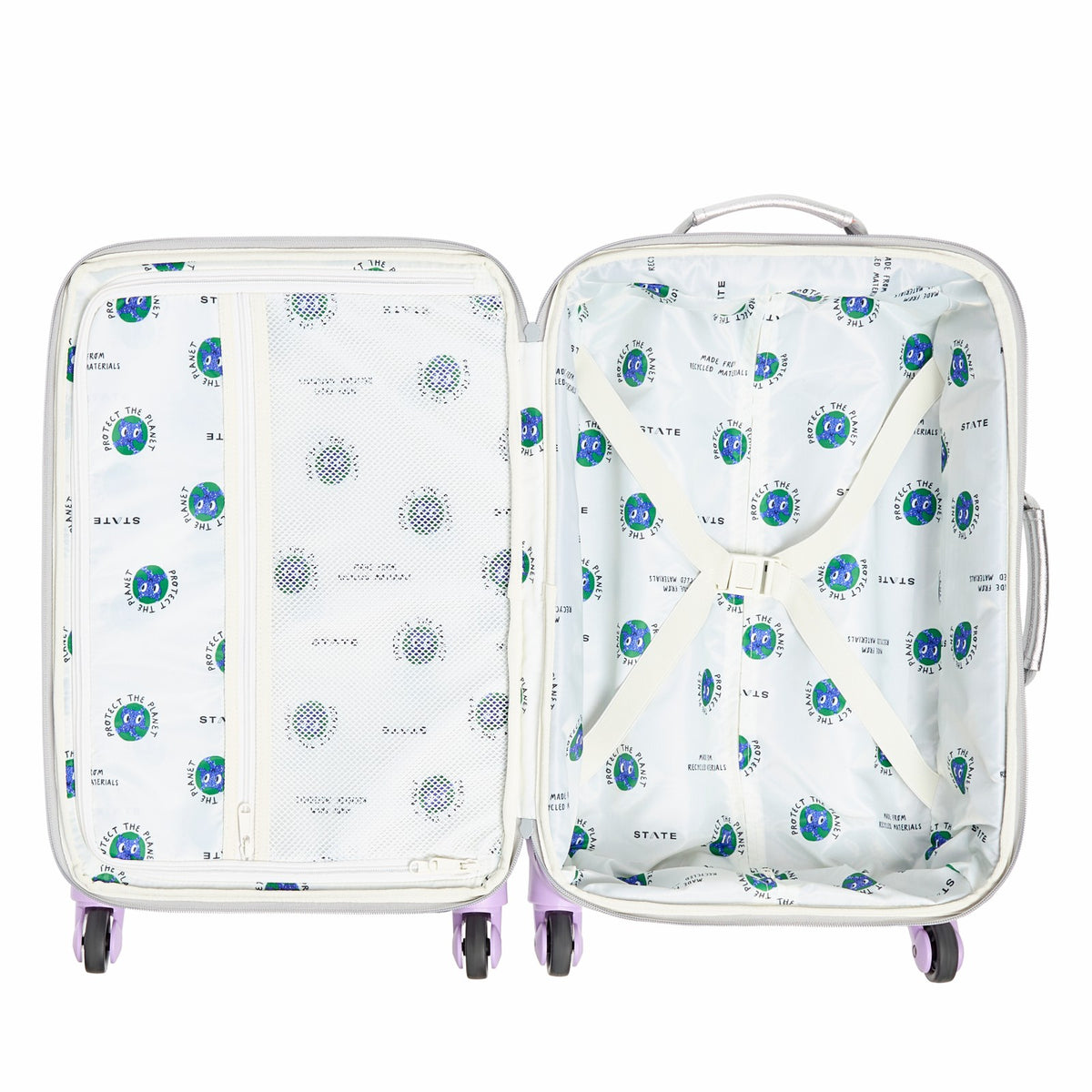 Logan Suitcase Metallic Patchwork Hearts