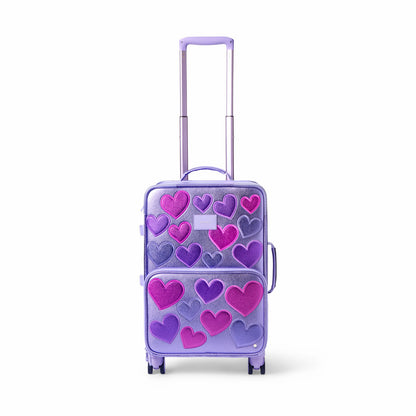 Logan Suitcase Metallic 3D Hearts