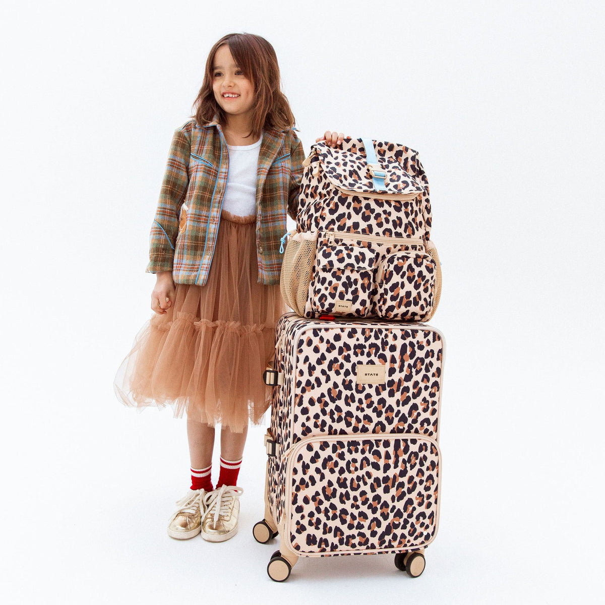 Logan Carry-On Suitcase Leopard