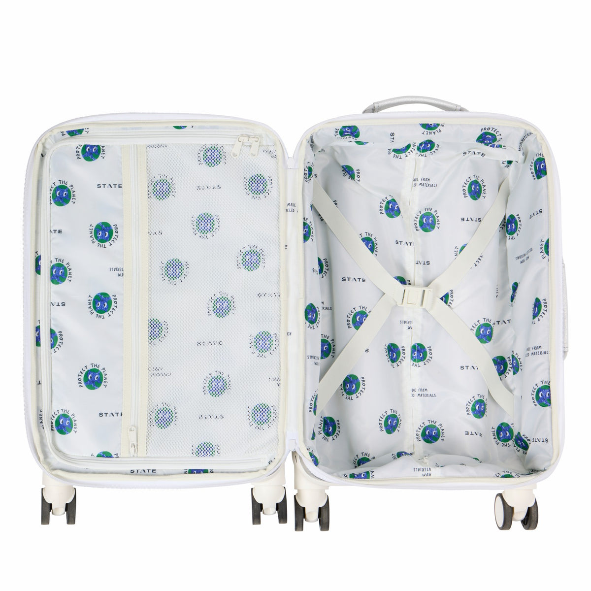Logan Suitcase Metallic Pink/Silver