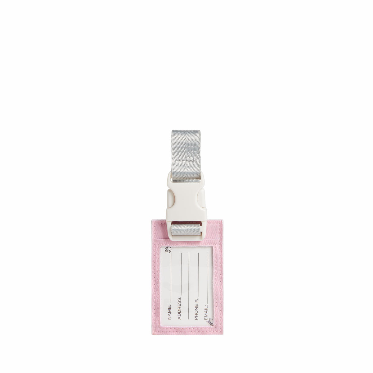 Logan Luggage Tag Metallic Pink/Silver