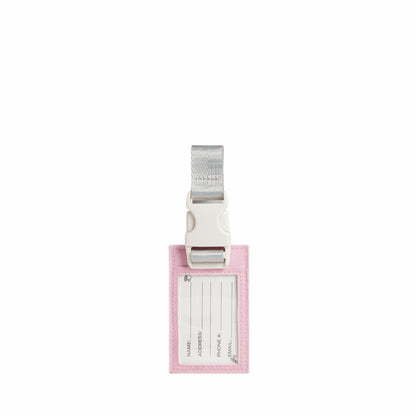 Logan Luggage Tag Metallic Pink/Silver