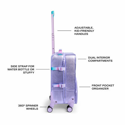 Logan Suitcase Metallic Butterfly