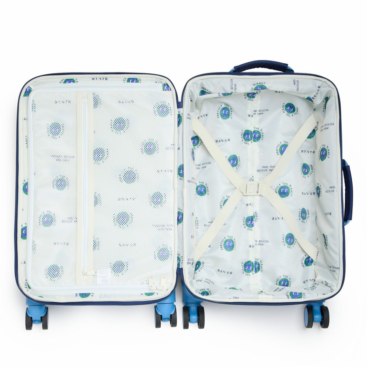 Logan Carry-On Suitcase Blue Green Orange