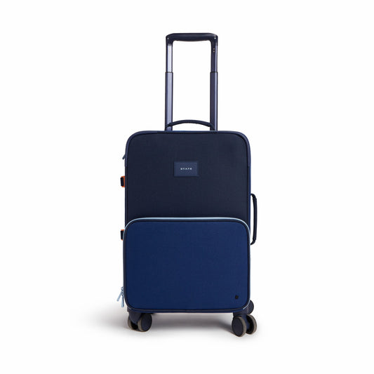 Logan Suitcase Polyester Canvas Navy