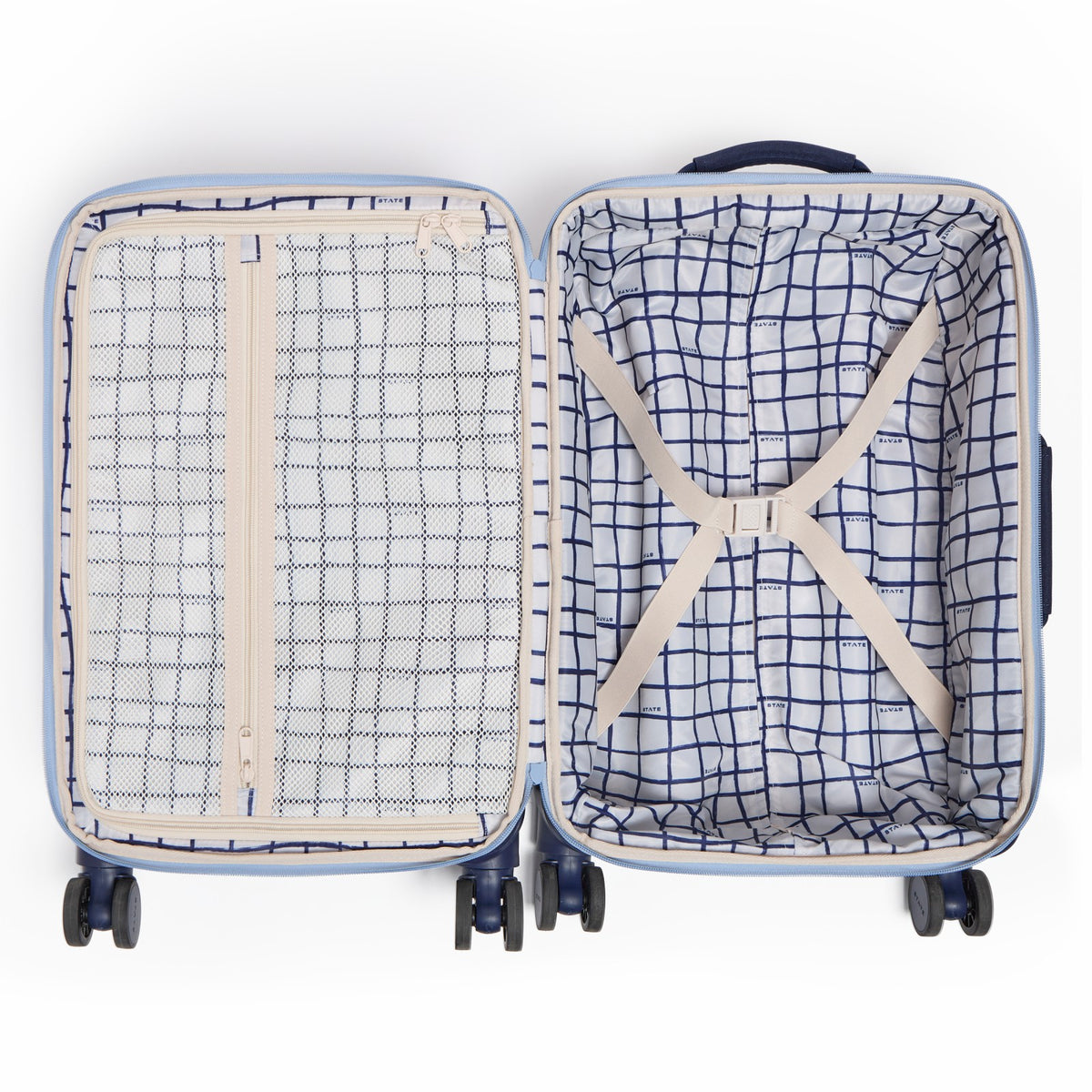 Logan Suitcase Polyester Canvas Navy