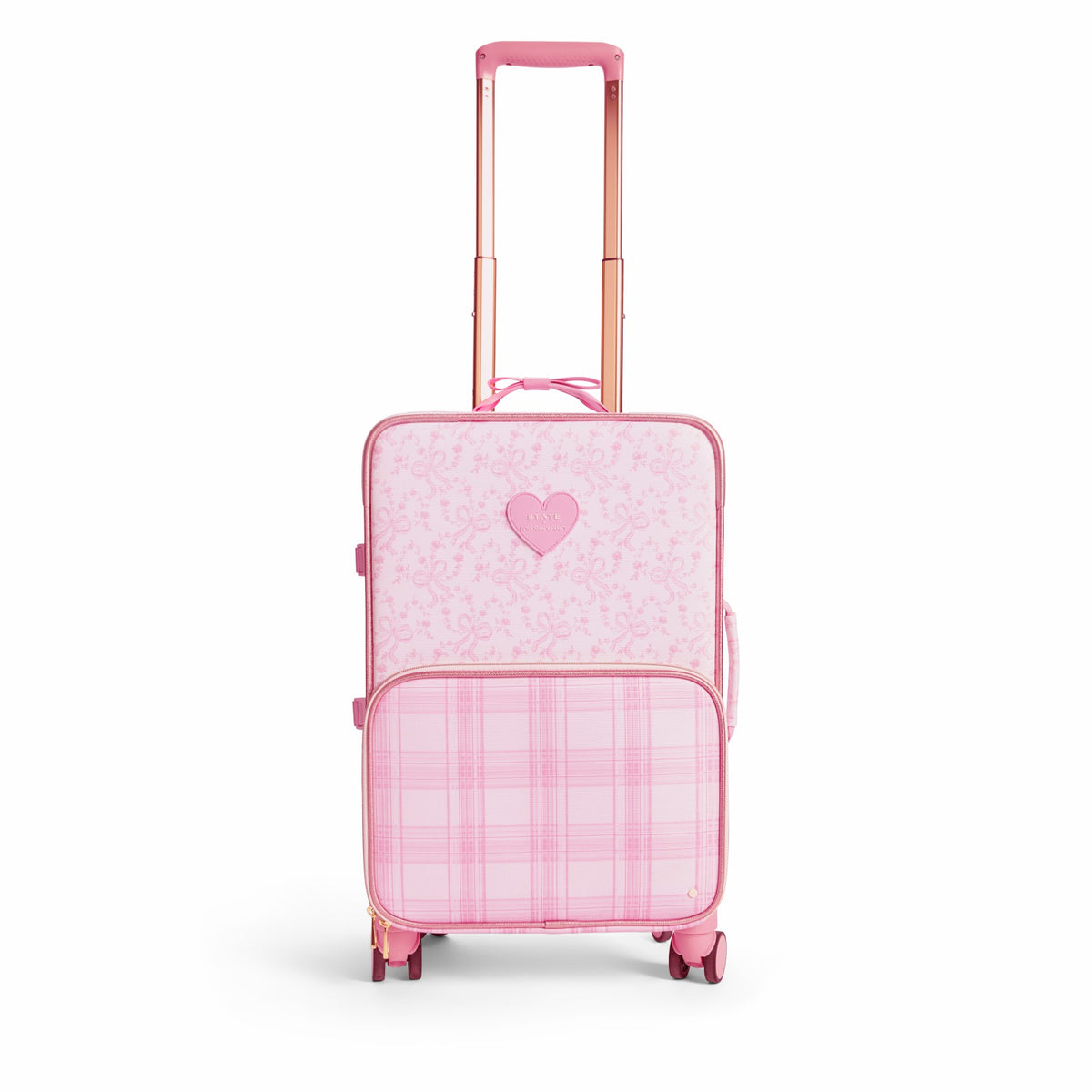 STATE x LoveShack Fancy Logan Carry-On Suitcase Polyester Canvas Pink Vanilla