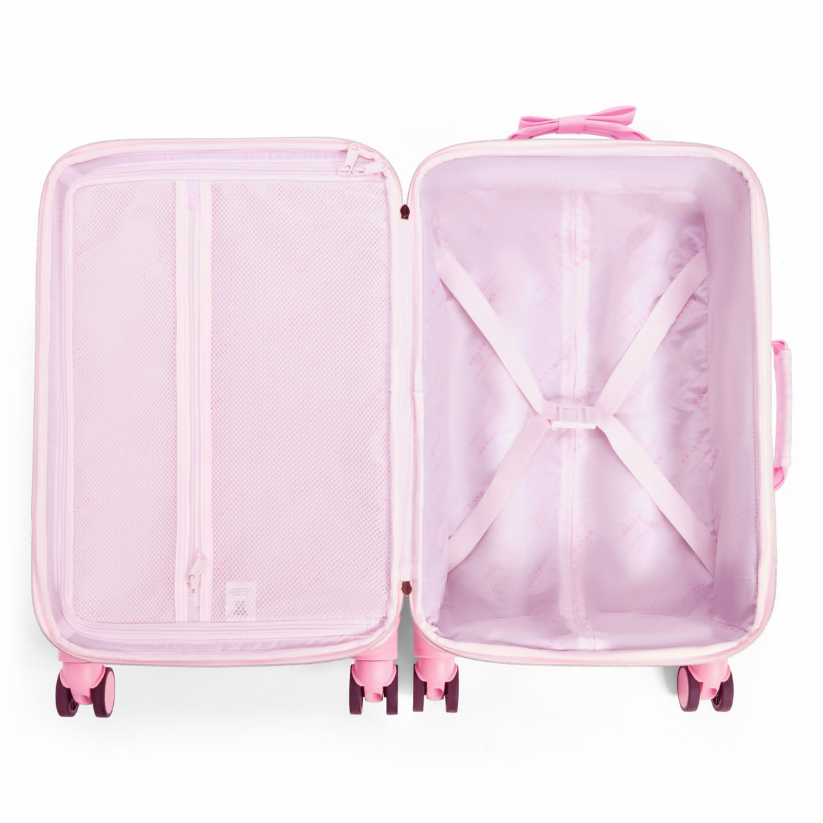 STATE x LoveShack Fancy Logan Carry-On Suitcase Polyester Canvas Pink Vanilla