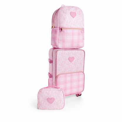STATE x LoveShack Fancy Logan Carry-On Suitcase Polyester Canvas Pink Vanilla
