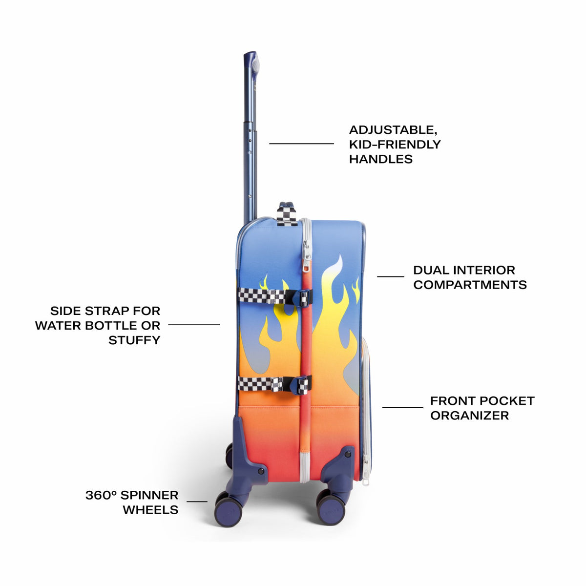 STATE x Hot Wheels™ Logan Carry-On Suitcase Hot Wheels™ Flames