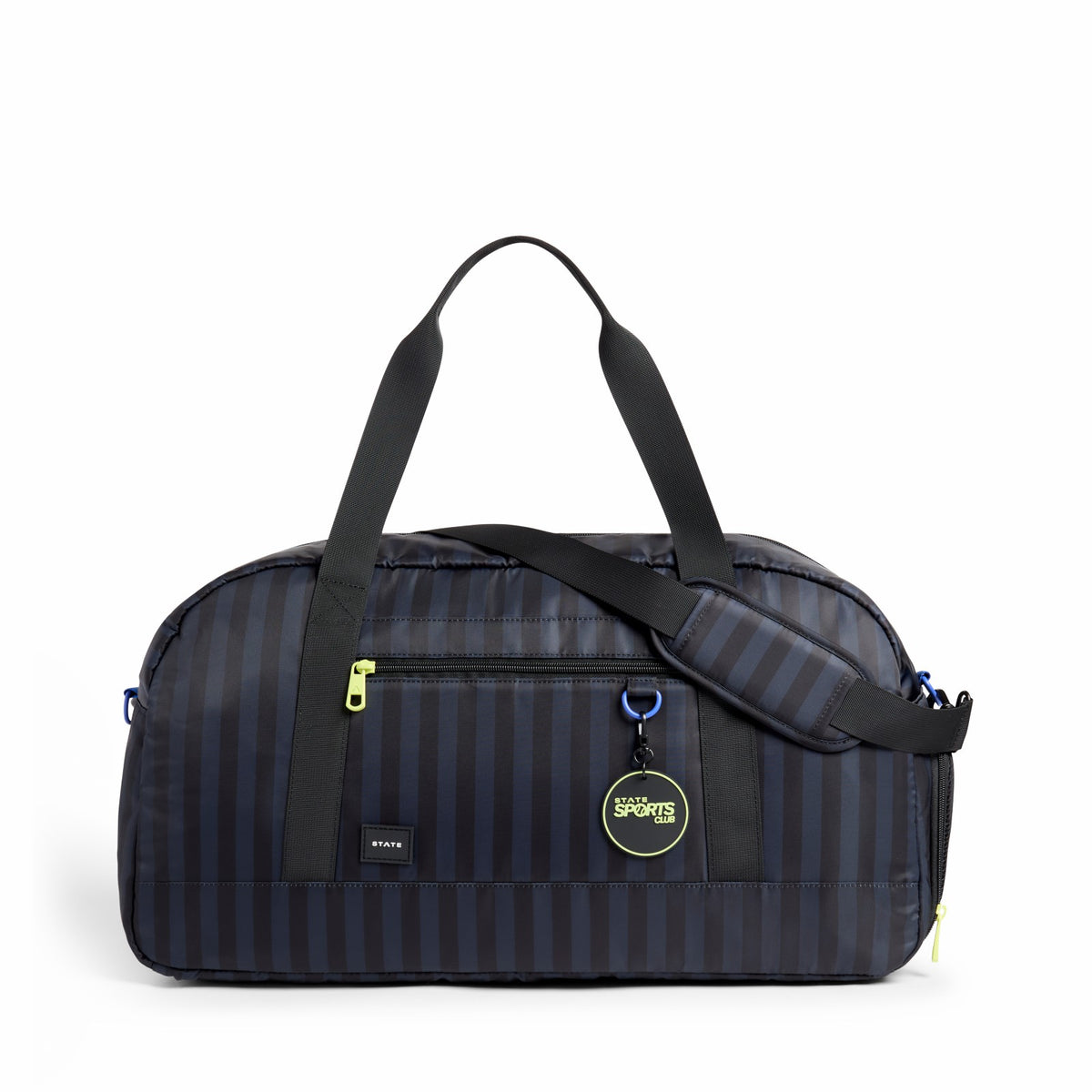 Fenway Sports Duffle Black Grey Striped