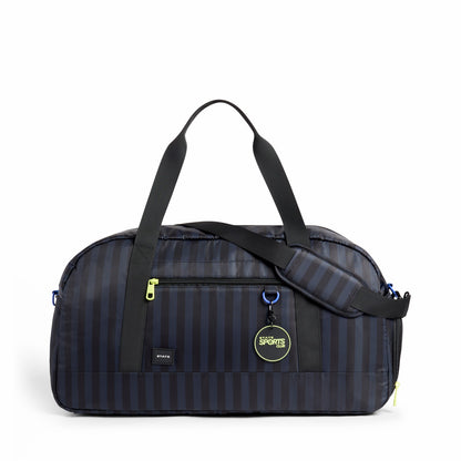 Fenway Sports Duffle Black Grey Striped