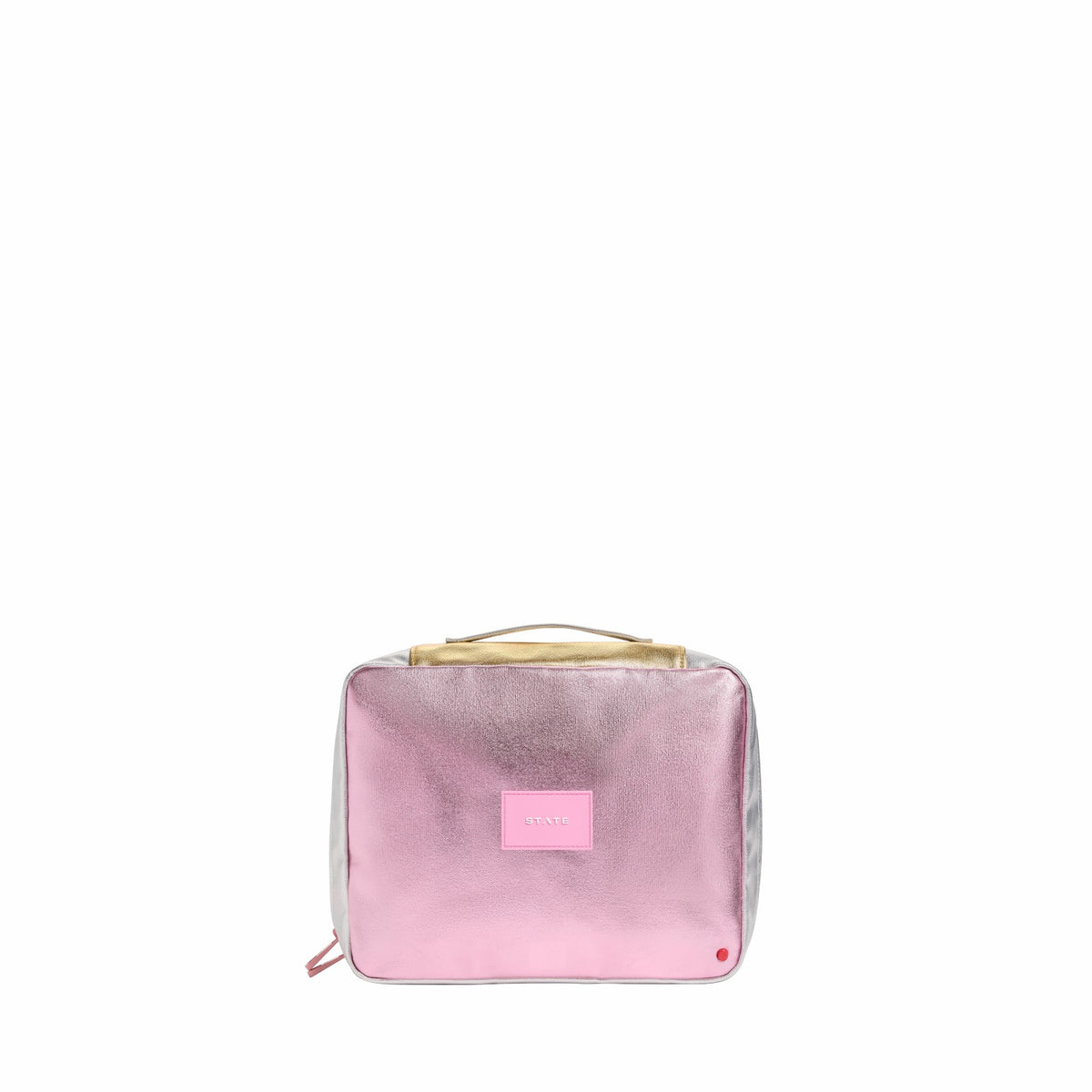 Bensen Toiletry Kit Large Metallic Pink/Silver