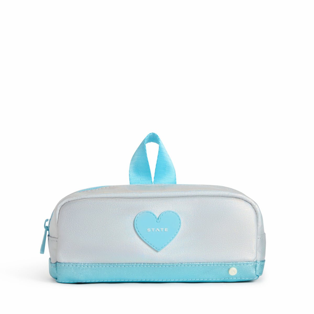 Clinton Pencil Case Metallic Blue Iridescent