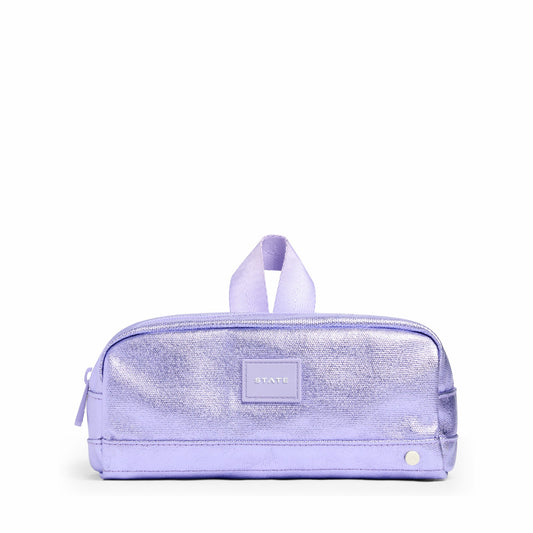 Clinton Pencil Case Metallic Lilac