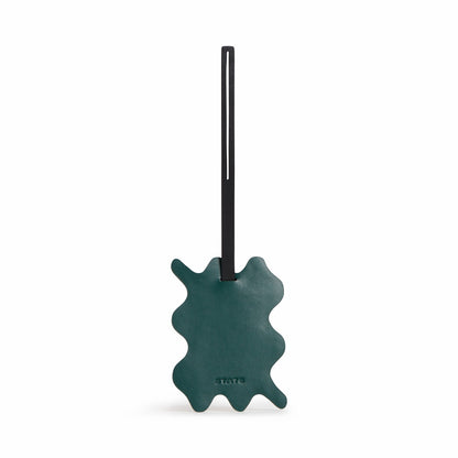 Squiggly Luggage Tag Vegan Leather Olive