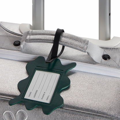 Squiggly Luggage Tag Vegan Leather Olive