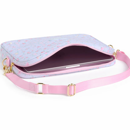STATE x LoveShackFancy Allen Laptop Case Wildflower Blue