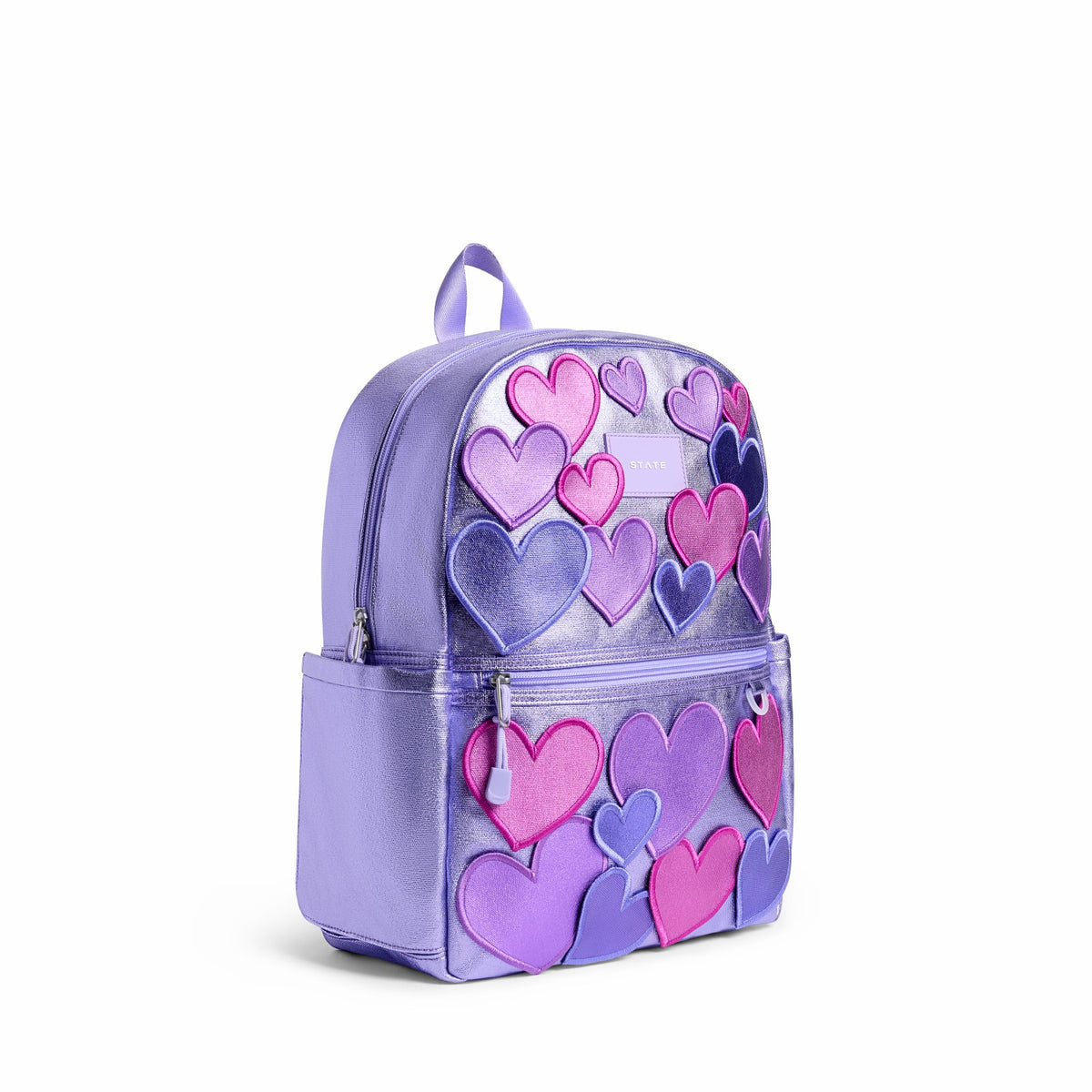 Kane Kids Travel Backpack Metallic 3D Hearts