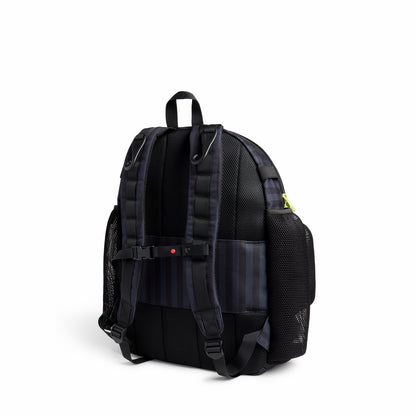 Shea Baseball Backpack Black Grey Striped