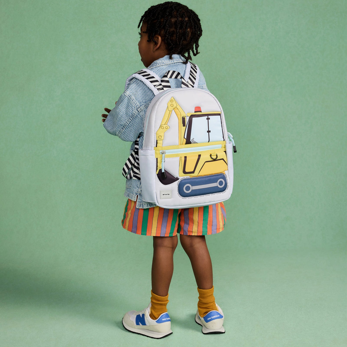 Kane Kids Mini Backpack Nylon Puffer Construction Truck
