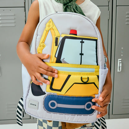 Kane Kids Mini Backpack Nylon Puffer Construction Truck