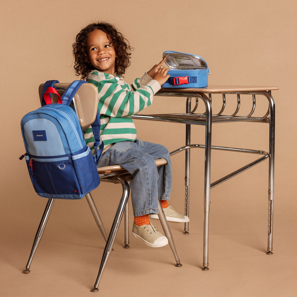 Kane Kids Mini Backpack Recycled Polycanvas Blue/Light Blue Colorblock