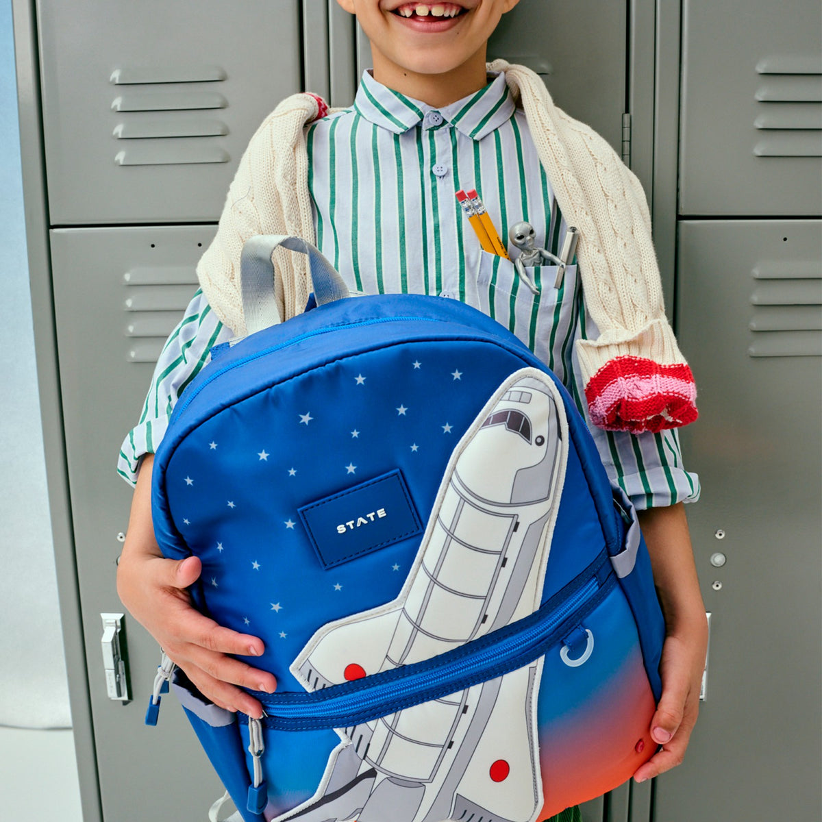 Kane Kids Backpack Nylon Puffer Spaceship