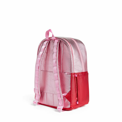 Kane Kids Large Backpack Metallic Pink/Red Colorblock
