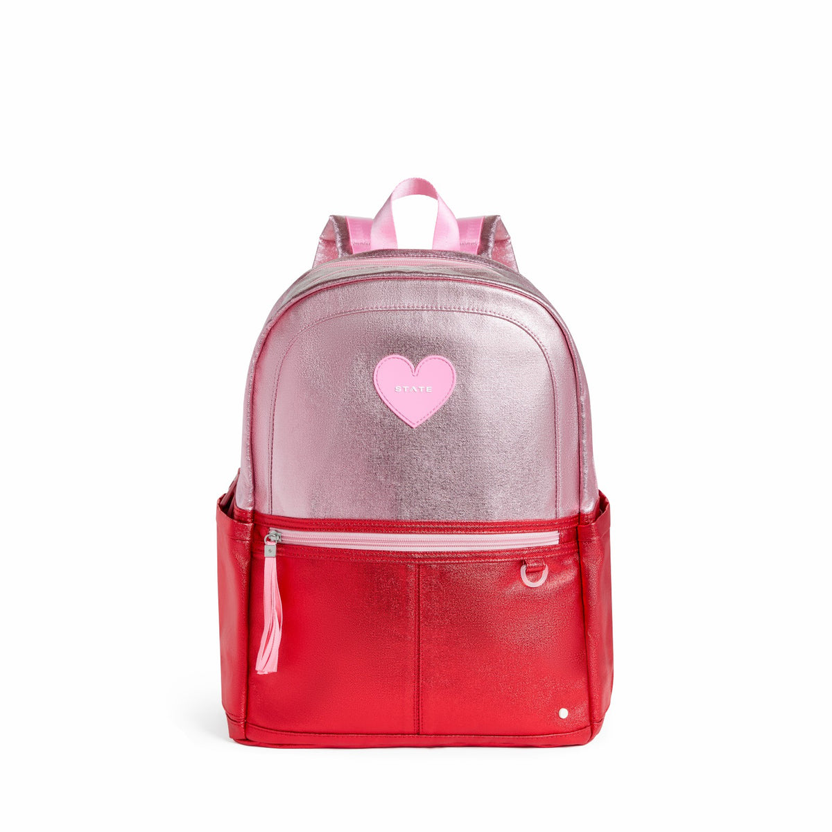 Kane Kids Double Pocket Backpack Metallic Pink/Red Colorblock
