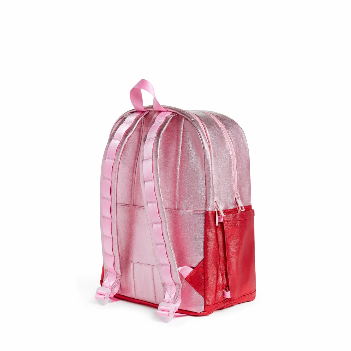 Kane Kids Double Pocket Backpack Metallic Pink/Red Colorblock