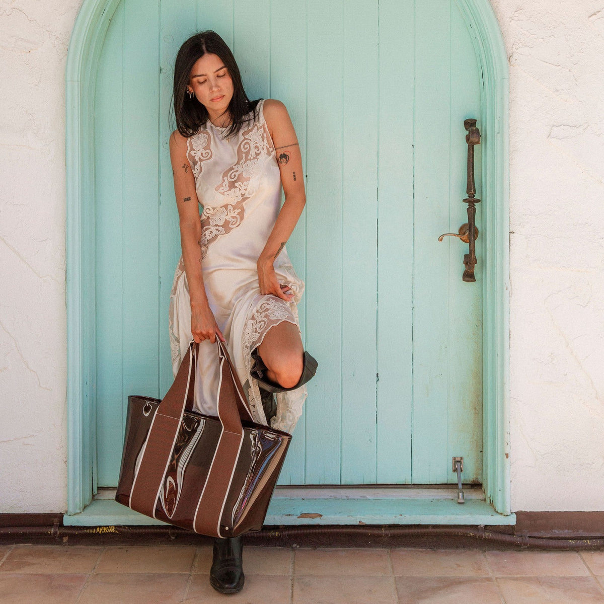 Wellington Cabana Tote TPU Brown