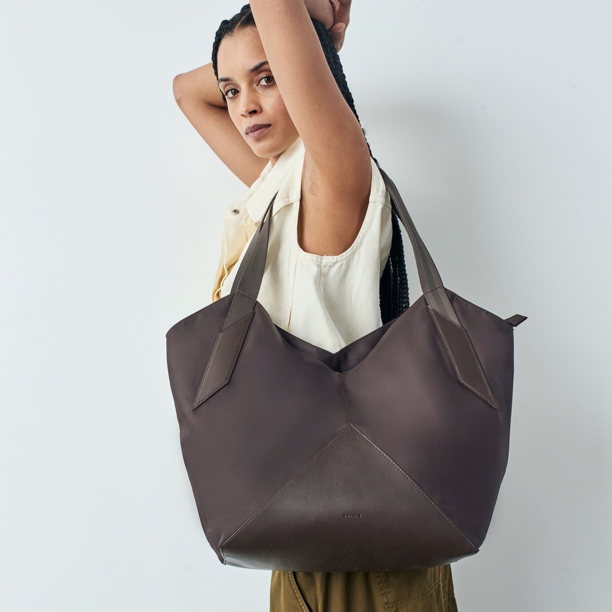 Beverly Tote Recycled Nylon Brown