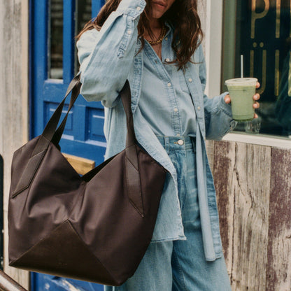 Beverly Tote Recycled Nylon Brown