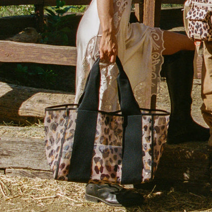 Wellington Cabana Tote Mesh Leopard