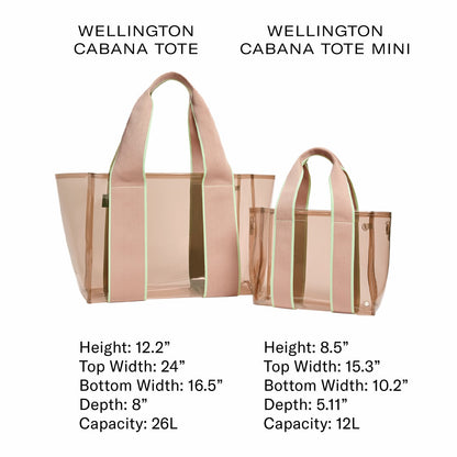 Wellington Cabana Tote TPU Black/Caramel