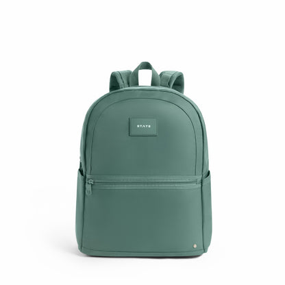 Evans Double Pocket Backpack Recycled Nylon Olive