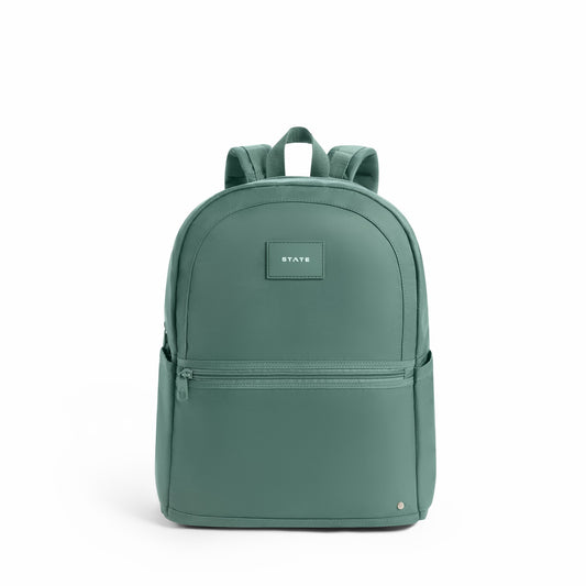 Evans Double Pocket Backpack Recycled Nylon Olive