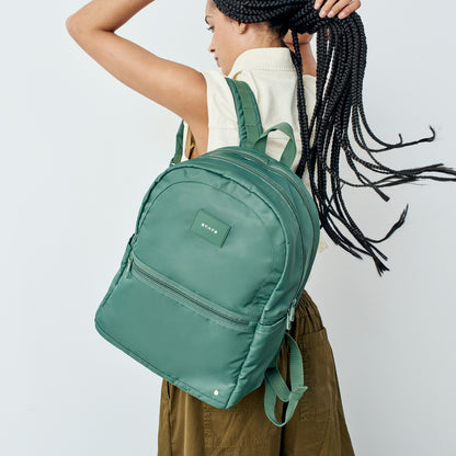 Evans Double Pocket Backpack Recycled Nylon Olive