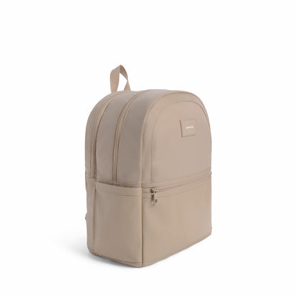 Evans Double Pocket Backpack Recycled Nylon Sand