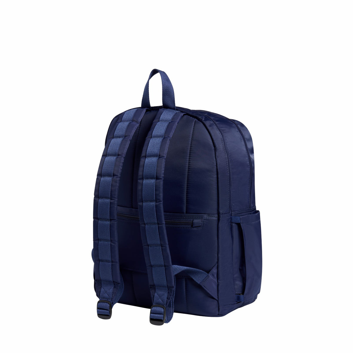 Evans Double Pocket Backpack Nylon Navy
