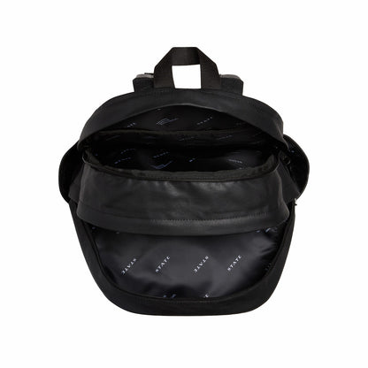 Kane Double Pocket Large Backpack Coated Canvas Black