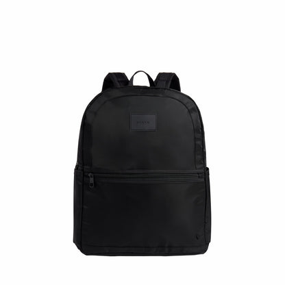 Evans Double Pocket Large Backpack Nylon Black