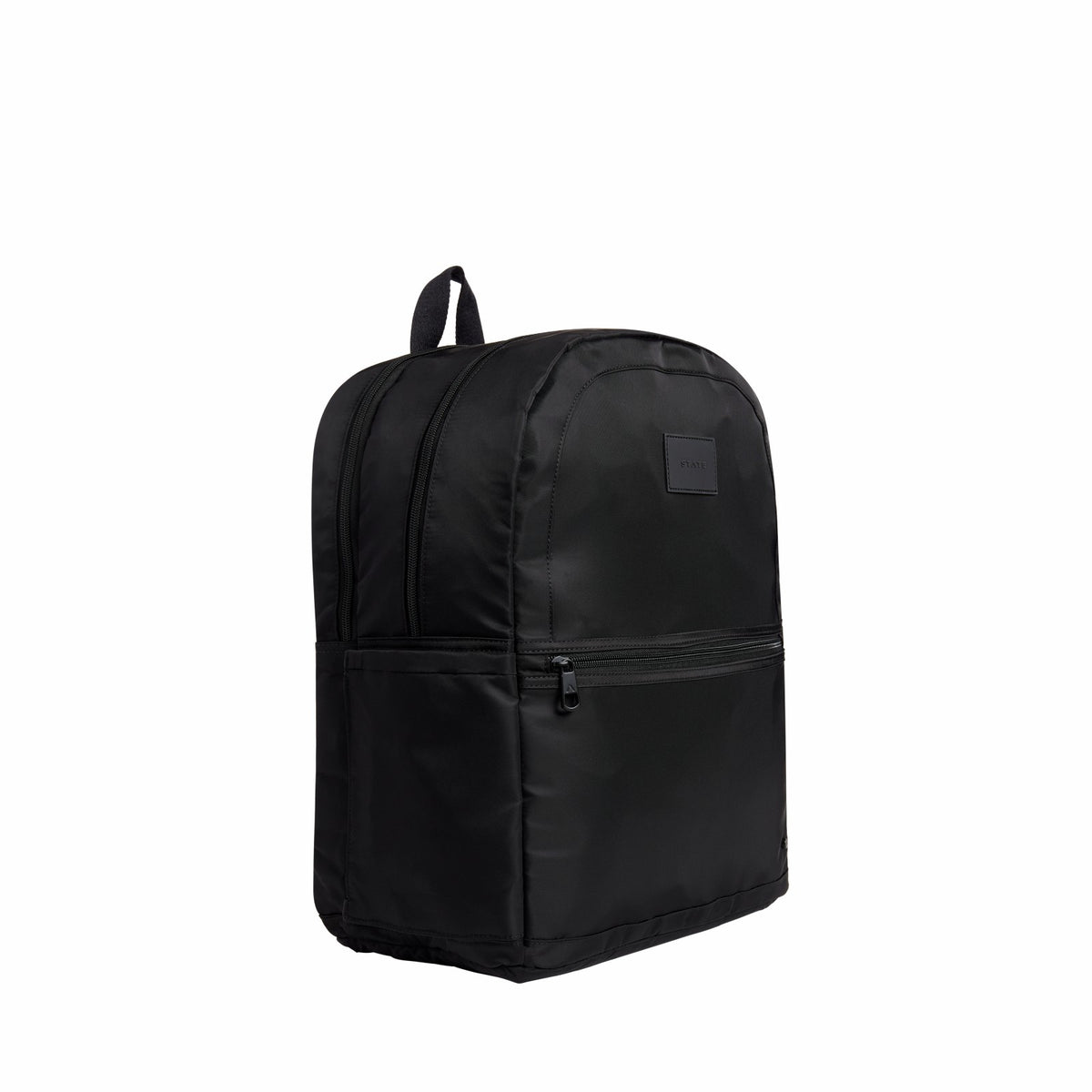 Evans Double Pocket Large Backpack Nylon Black